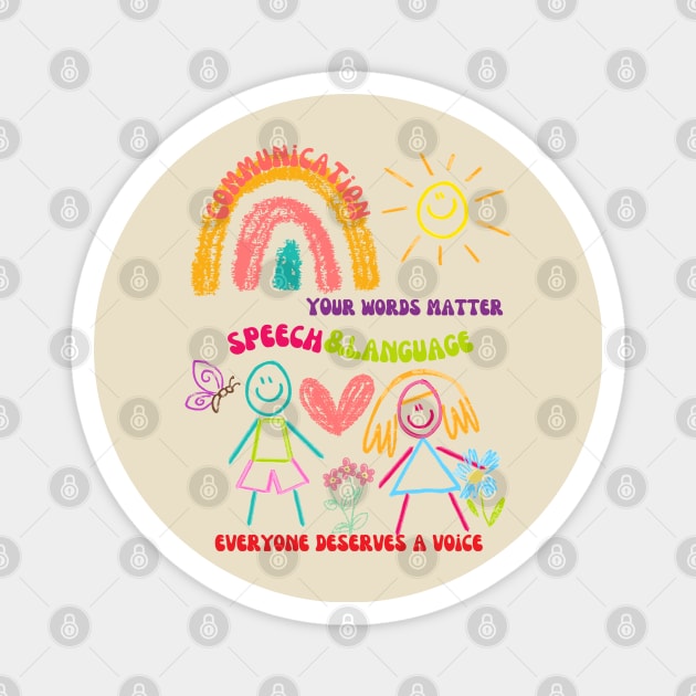 Speech therapist, Speech language pathologist, SLPA, SLP, speech pathologist Magnet by Daisy Blue Designs